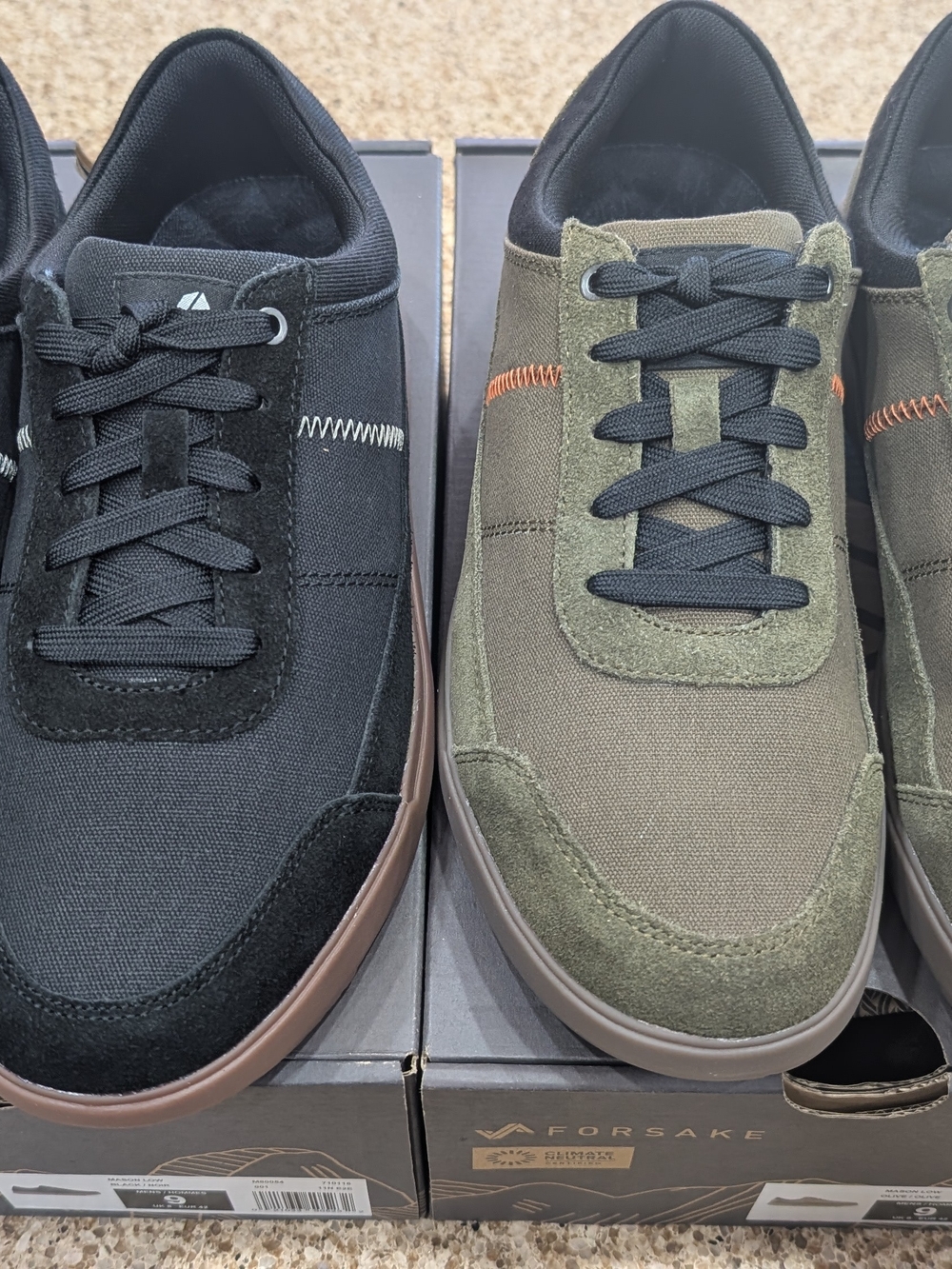 Forsake Men's Shoes, 2 pair — Black & Olive